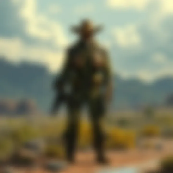 Post-Apocalyptic Fallout Landscape An illustration of the iconic Fallout world, showcasing its post-apocalyptic landscape