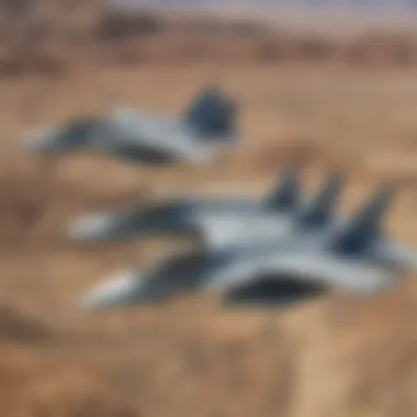 Advanced Fighter Jets at Nellis Advanced fighter jets stationed at Nellis Air Force Base