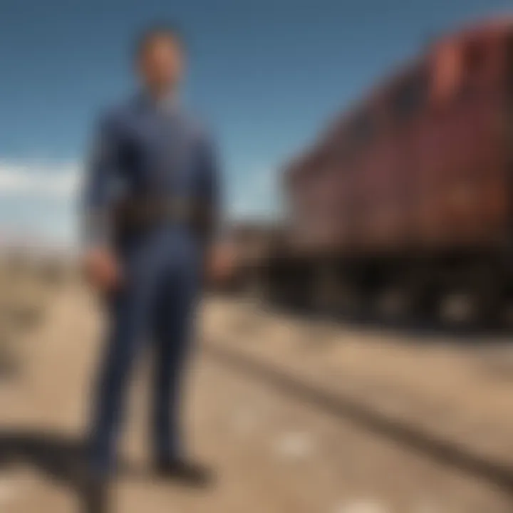 Railroad conductor's uniform on display at Nevada Railroad Museum