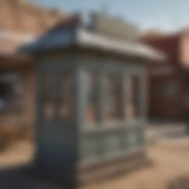 Vintage train ticket booth at Nevada Railroad Museum