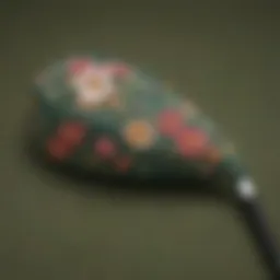 Creative Novelty Golf Club Cover with Floral Embroidery
