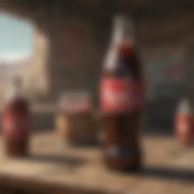 Concept art showcasing Nuka-Cola's role in Fallout game mechanics