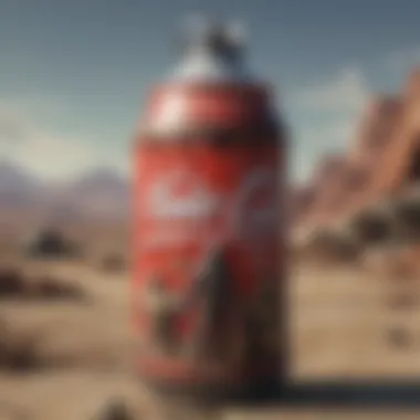 Fan art depicting Nuka-Cola as a collectible item among other Fallout memorabilia