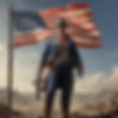 The Spirit of Patriotism in Motion Close-Up Detail of Flag Waving Proudly