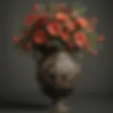 Exquisite Floral Motif Ornament Vase