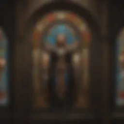 Glimpse into All Faith Church's ornate stained glass windows