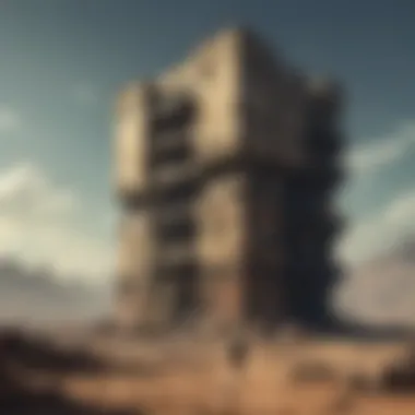 Menacing Raider Stronghold Towering Over the Wasteland