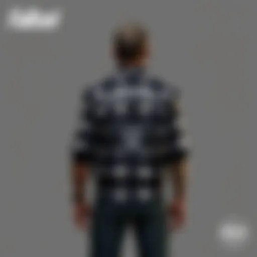 A close-up of the Raiders Flannel Shirt showcasing its unique patterns and textures