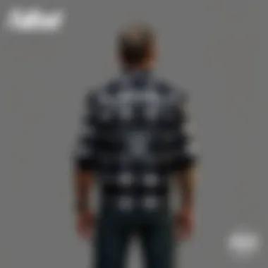 Intricate Details of the Raiders Flannel Shirt A close-up of the Raiders Flannel Shirt showcasing its unique patterns and textures