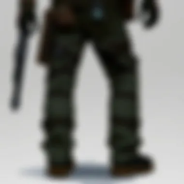 Embodying Survival: Raiders Pants in the Fallout World Character in Fallout wearing Raiders Pants in a post-apocalyptic landscape