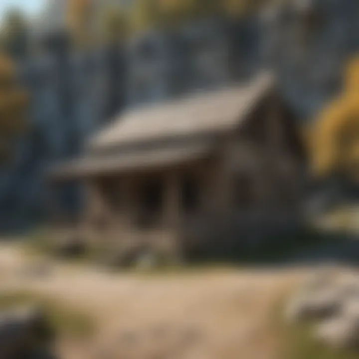 Rustic Cabin Exterior Amidst Seneca Rocks