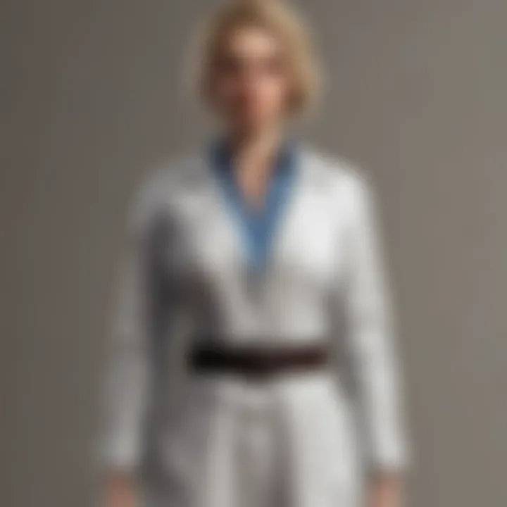 Elegant female scientist in a sleek lab coat