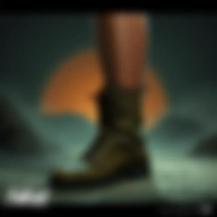 Sole Survivor Footwear in Fallout Environment Sole Survivor shoes in a post-apocalyptic landscape