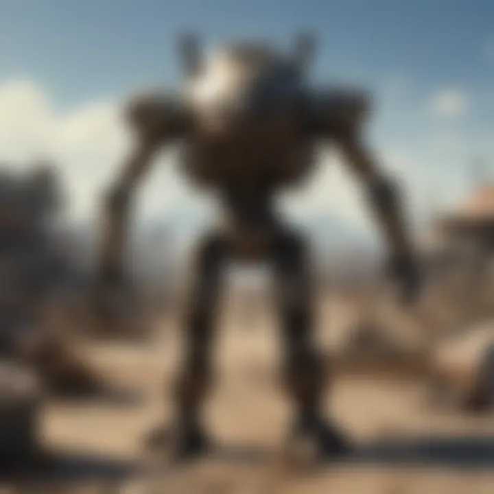 Close-up of unique junk sculptures and artifacts found within the junkyard.