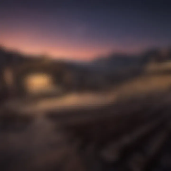 Illuminated Starlight Amphitheater at dusk