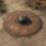 A detailed view of a permanent ground marker in Fallout, showcasing its design and placement in the game.