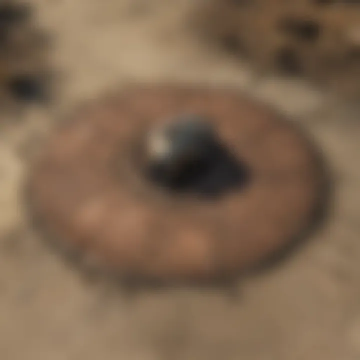 A detailed view of a permanent ground marker in Fallout, showcasing its design and placement in the game.