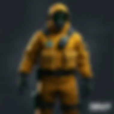 A tactical hazmat suit in a desolate landscape