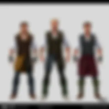 An array of different vest types displayed on a rack