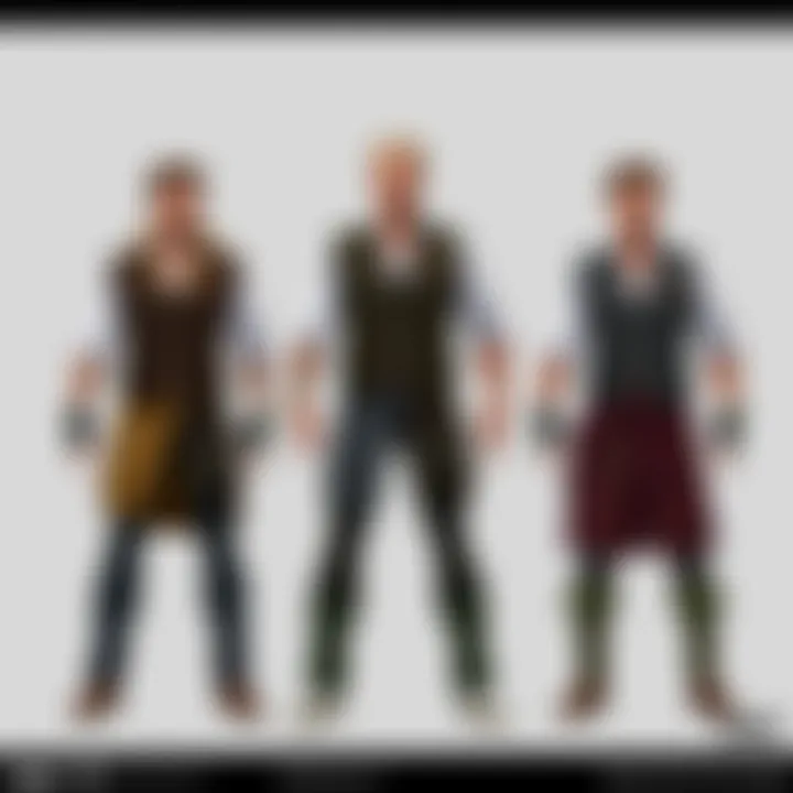 An array of different vest types displayed on a rack