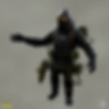 Symbolic representation of the black hazmat suit and its environmental challenges.