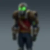 A futuristic representation of Pip-Boy alongside a modern Galaxy Watch