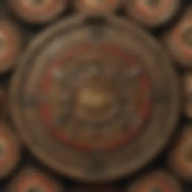 Historical Evolution of Casino Chips An illustration showcasing the historical evolution of casino chips.