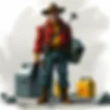 Artistic representation of lunchbox fallout theme
