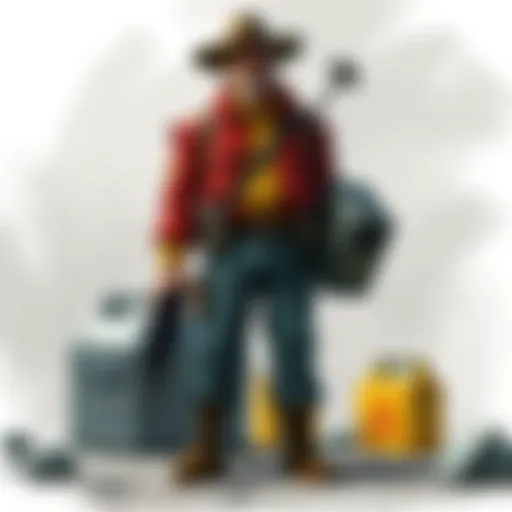 Artistic representation of lunchbox fallout theme