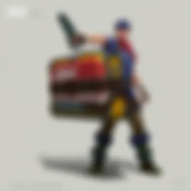 A character in Fallout using a lunchbox as a survival tool