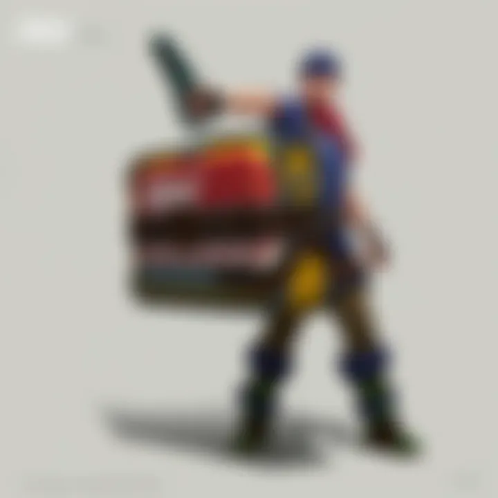 A character in Fallout using a lunchbox as a survival tool