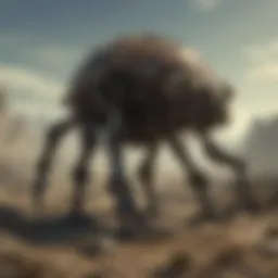 A mutated creature lurking in the shadows
