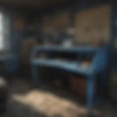 Cultural Impact of the Blue Desk Fan art showcasing the blue desk in a creative context within the Fallout universe