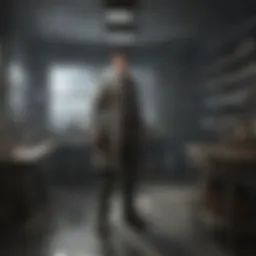 Doctor Gray in his lab surrounded by equipment