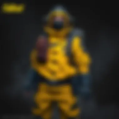 Detailed view of a hazmat suit showcasing its protective layers against radiation.