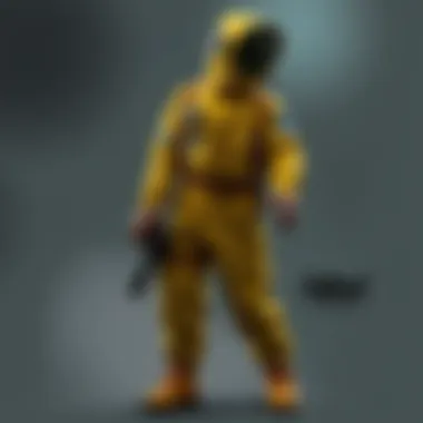 Infographic on best practices for wearing hazmat suits safely.