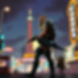 A vivid night view of the Las Vegas Strip showcasing its neon lights and bustling atmosphere.