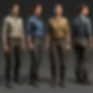 Diverse Fabric Choices for Cargo Pants A close-up of different fabric textures used in cargo pants, showcasing versatility and style.