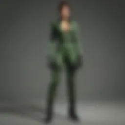 Elegant green jumpsuit styled for a formal event