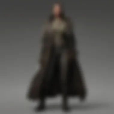 An iconic character wearing a duster coat in a post-apocalyptic landscape