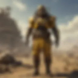 The Yellow Brahmin in a post-apocalyptic landscape