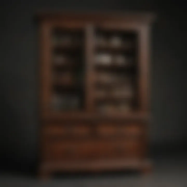 Timeless Beauty of Dark Cherry Wood Cabinet