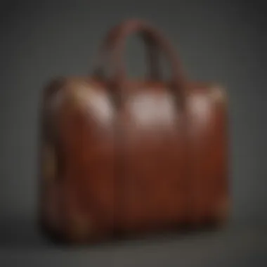 Timeless Brahmin leather briefcase in rich mahogany color