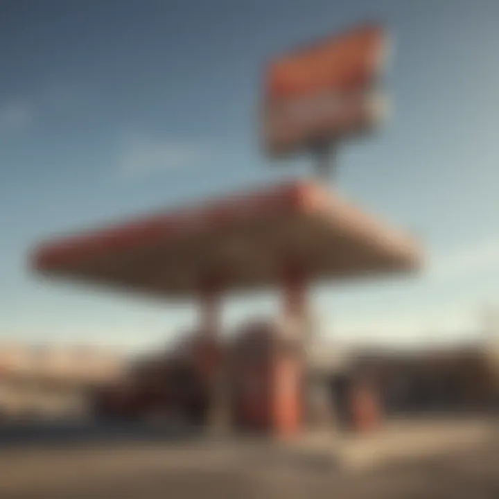 Truck Stop Gas Station Exterior