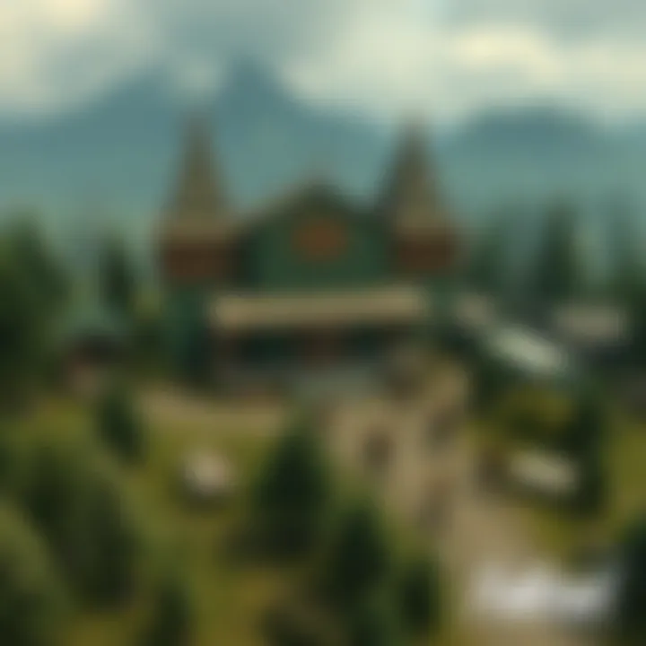 Map of Twin Pine Camps Location Detailed map showcasing the location of Twin Pine Camps in the Fallout universe