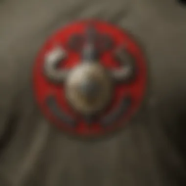 Symbolic Marine Corps emblem on Under Armour shirt