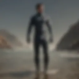 Close-up of Under Armour wetsuit material showcasing its texture and flexibility