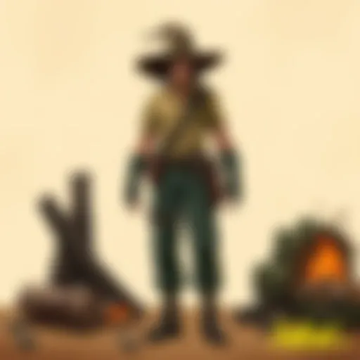 A close-up view of dry twigs and natural fibers used as kindling for a campfire.