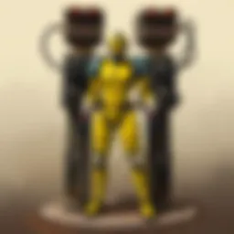 Detailed illustration of core power cells in Fallout