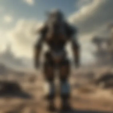 Post-Apocalyptic Technological Landscape A scene depicting the world transformed by technology in Fallout